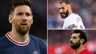 Lionel Messi ranks ahead of Karim Benzema and Mohamed Salah for the best average match ratings in Europe's top five leagues