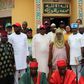 City Boys Movement and National Coalition Group members in group photograph with Mai Girma, the Sapeyi of Garki, Abuja, Dr Usman Ngakupi. [NAN]