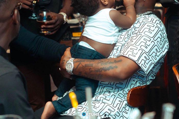 Davido and his son, Ifeanyi [Instagram/DavidoOfficial]