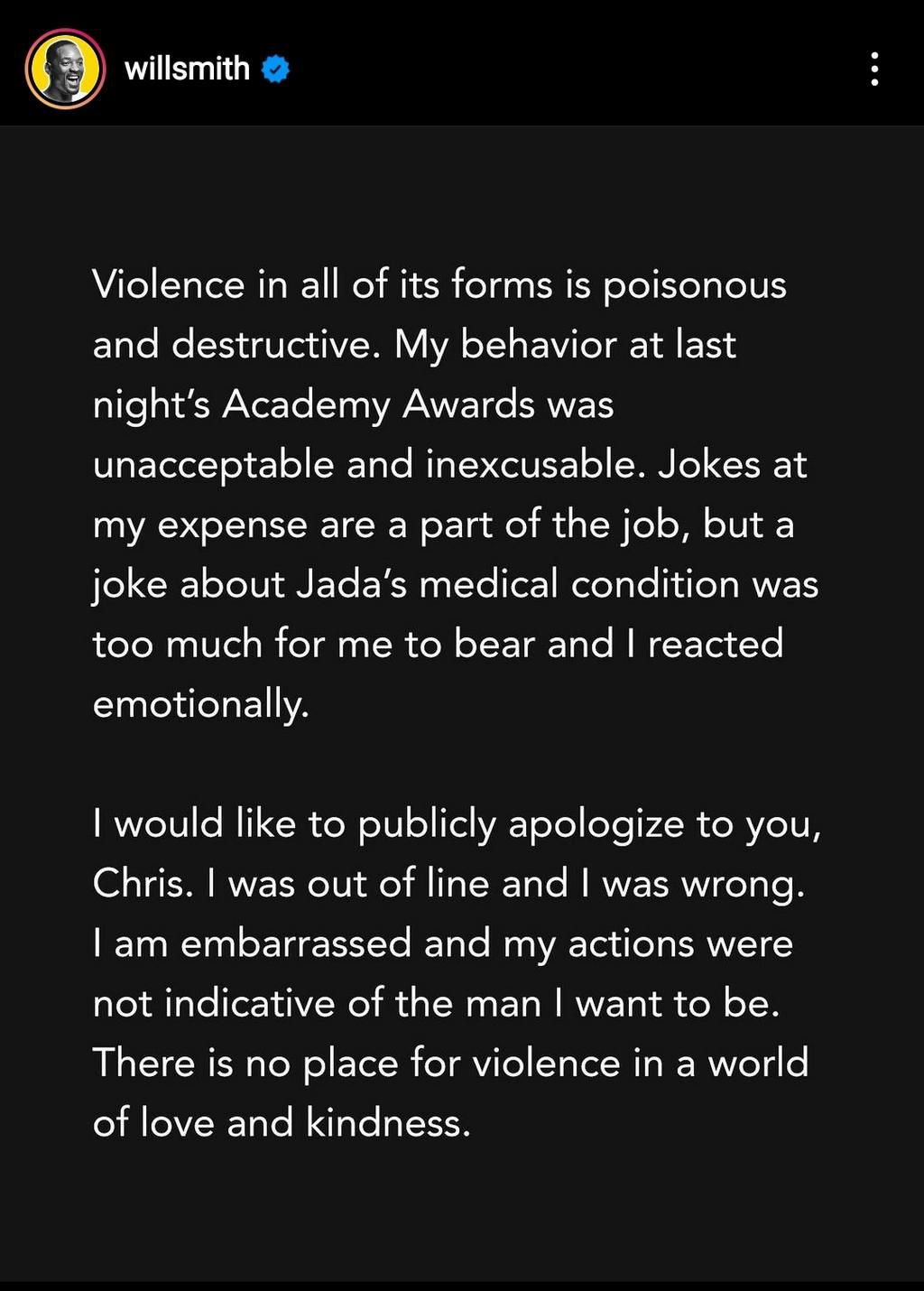 Will Smith IG posts [Instagram]