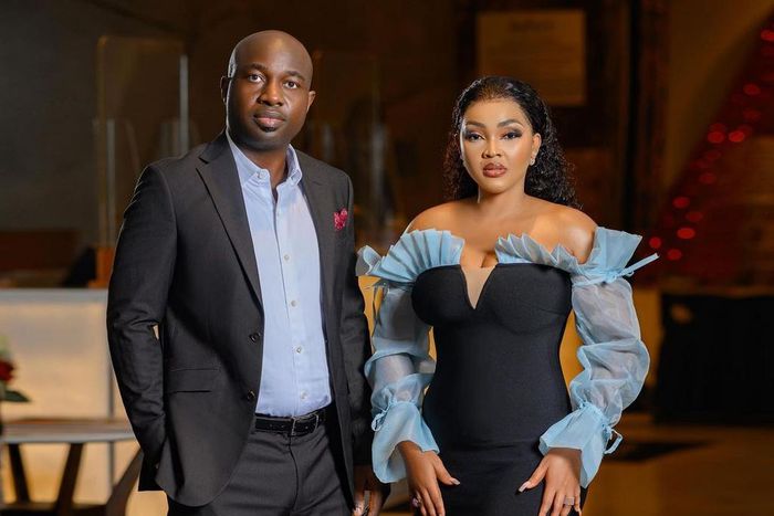 Nollywood actress Mercy Aigbe and her new man Adeoti Kazim [Instagram/RealMercyAigbe]