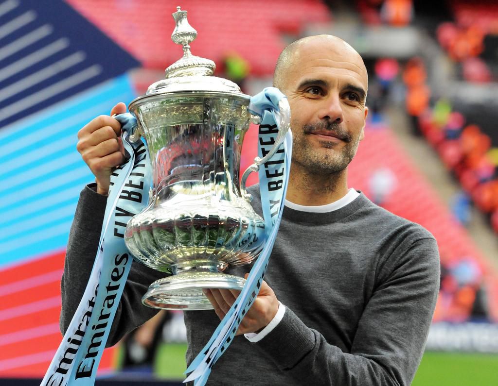 Pep Guardiola has previously won the FA Cup with City