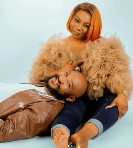 Nollywood actor Blossom Chukwujekwu and new wife Winifred Akhuemokhan [Instagram/BlossomChukwujekwu]