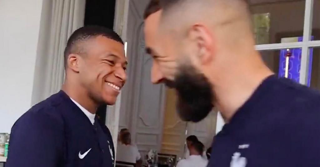 Mbappe all smiles as Benzema storms France camp