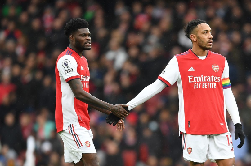 Pierre-Emerick Aubameyang and Thomas Partey