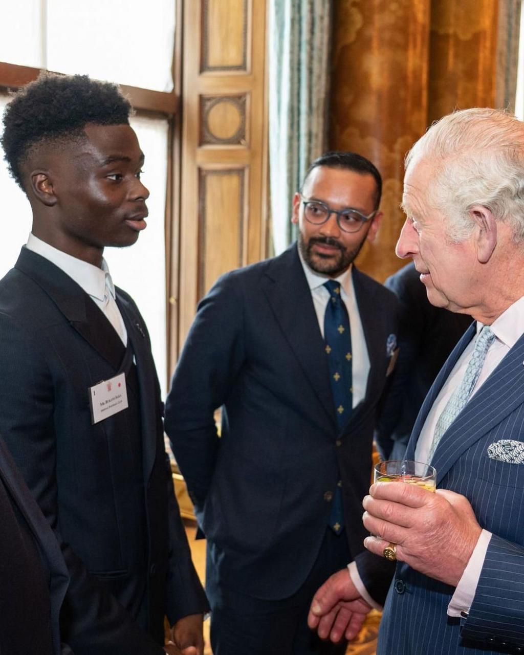 Bukayo Saka excited to meet Prince of Wales at Buckingham Palace [Photos]