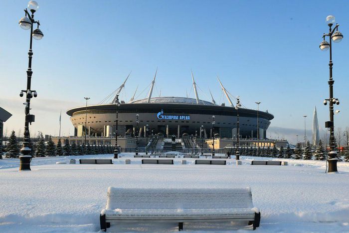 The Gazprom Arena in Saint Petersburg is due to host the Champions League final in May
