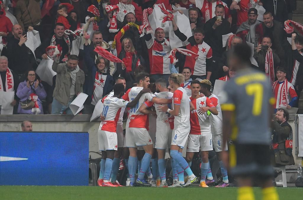 Ibrahim Traore's goal turned out to be a mere consolation for Slavia Prague.