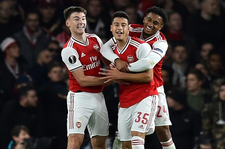 Gabriel Martinelli (C) has scored twice on each of his two starts for Arsenal