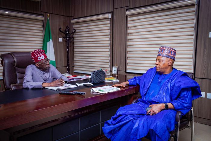 APC Presidential candidate, Asiwaju Bola Tinubu and his running mate, Kashim Shettima. [Twitter:TinubuMediaS]