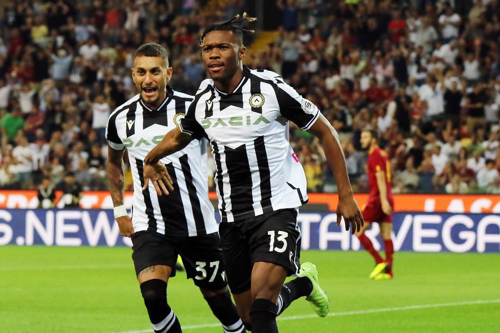 Destiny Udogie opened the scoring for Udinese against Roma