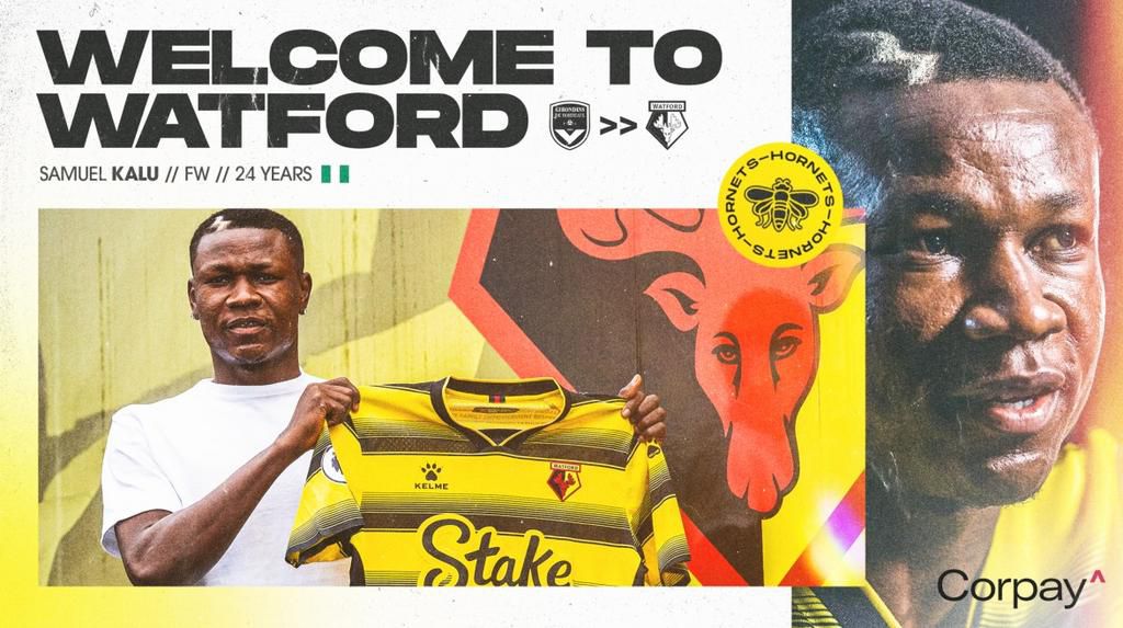 Samuel Kalu has officially been unveiled as a Watford player