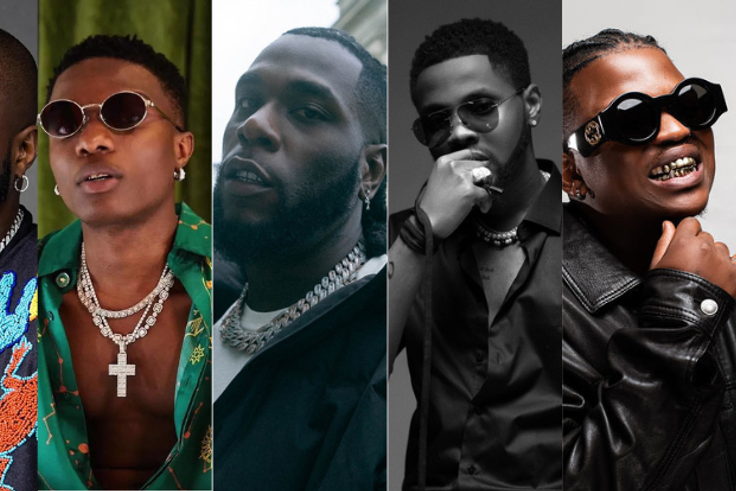 Davido, Wizkid, Burna Boy, Kizz Daniel, and Focalistic