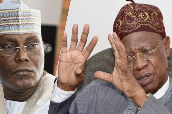 Lai Mohammed and Atiku (PeopleGazette)