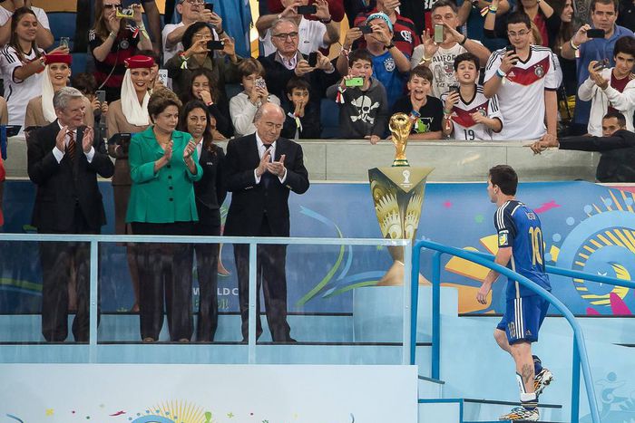 Messi after losing the 2014 World Cup final