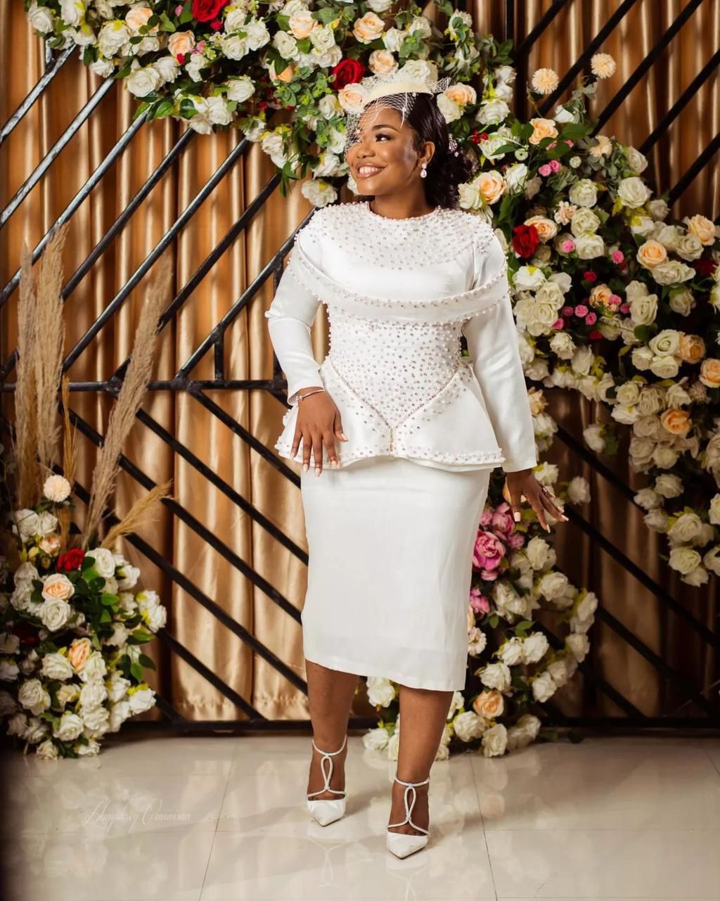 Mercy is the perfect modest bride [Instagram/MercyChinwo]