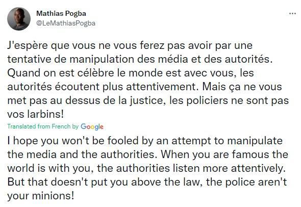 Mathias Pogba replies Paul Pogba's allegations via Twitter