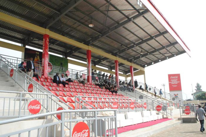 Ultra modern Araromi Community Sports Centre upgraded by the Coca-Cola System.