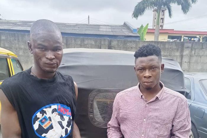 Police arrest 2 'one chance' robbery suspects in Lagos. [Twitter:@LagosPoliceNG]
