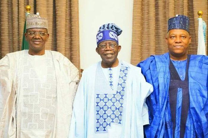 Asiwaju Bola Tinubu and former Borno State Governor, Kashim Shettima.  [Twitter]