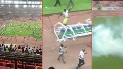 Viral video of Nigerians raiding the Moshood Abiola National Stadium minutes after the full-time whistle in Abuja