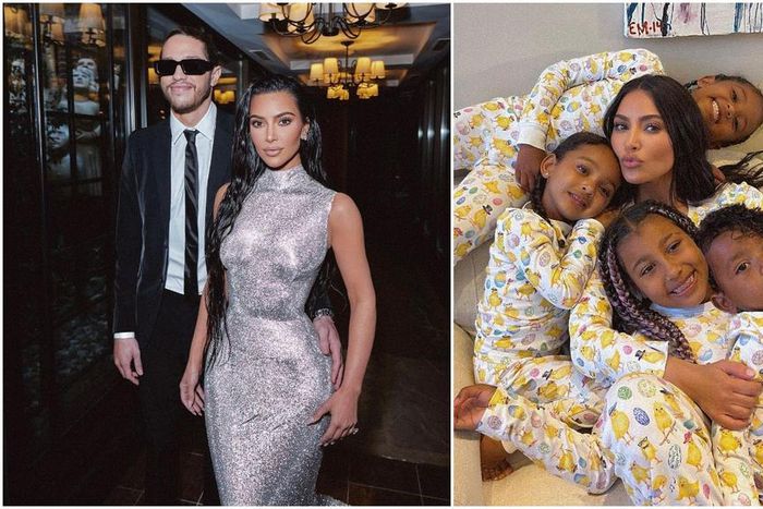 Kim Kardashian, Pete Davidson, Kim's kids, North West, Saint, Chicago and Psalm [Instagram/KimKardashian]