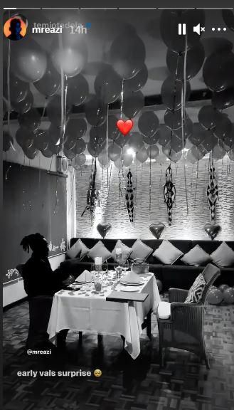 Mr Eazi treats Temi Otedola to a speacial Valentine's day date [Instagram/MrEazi]