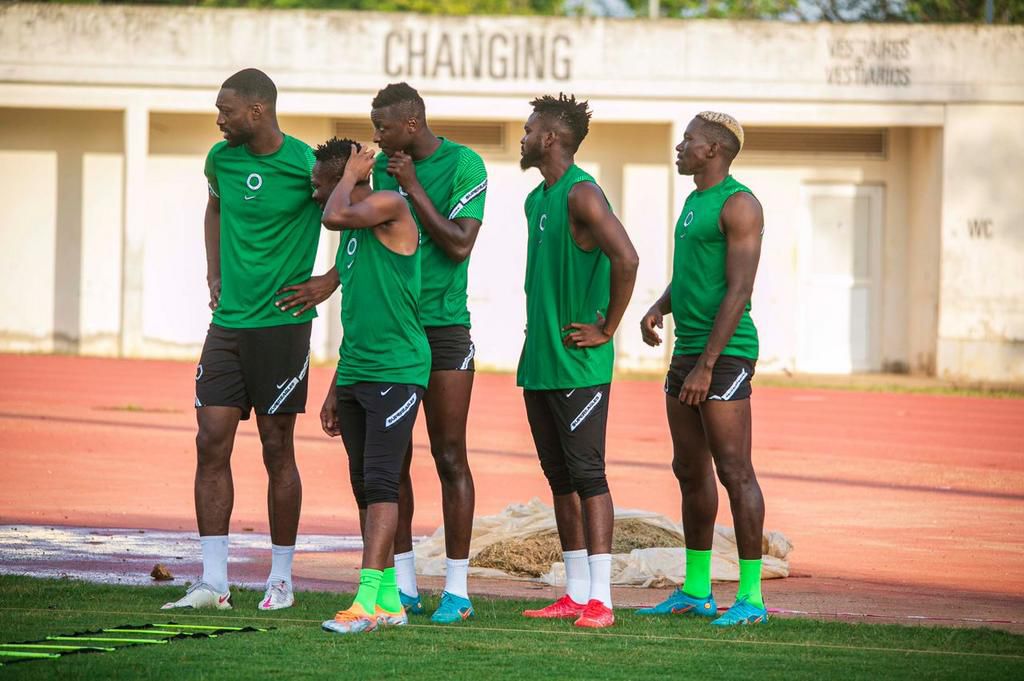Super Eagles stars in training ahead of their AFCON qualifier clash against Sierra Leone