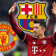 Manchester United and Chelsea will try and hijack Barcelona's chase for Lewandowski as per reports