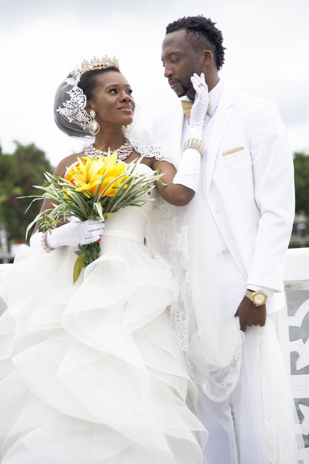 Nini and Bkem on their wedding day