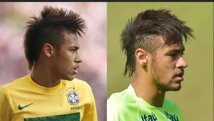 Neymar was notorious for all kinds of Mohawk starting with this one which was his signature haircut at Santos FC