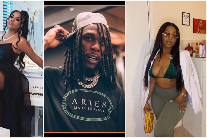 Stefflon Don, her boyfriend, Burna Boy and the alleged side chic, Jo Pearl [Instagram/StefflonDon] [Instagram/BurnaBoyGram] [Instagram/JoPearl]