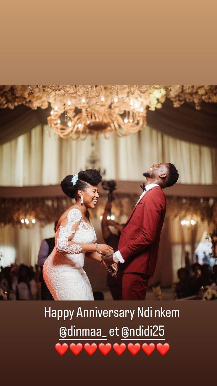 Wilfred Ndidi celebrate three year wedding anniversary with Dinma Fortune