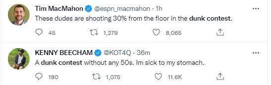 Reactions to the Dunk Contest