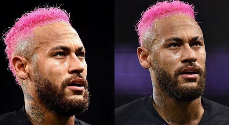 Neymar's Pink Colored Mohawk