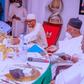 President Muhammadu Buhari,  Vice President Yemi Osinbajo, and APC chieftains had a cheerful dinner in Abuja on the night of Sunday, June 5, 2022. (Leadership)