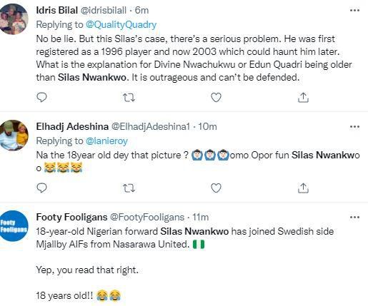 Tweets about Silas Nwankwo