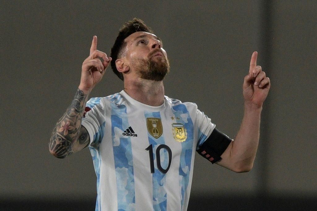 Argentina's Lionel Messi opened the scoring in fortuitous circumstances in the World Cup qualifier against Uruguay