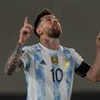 Argentina's Lionel Messi opened the scoring in fortuitous circumstances in the World Cup qualifier against Uruguay