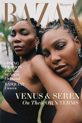 Serena and Venus Williams Cover page Harper Bazaar Magazine March edition