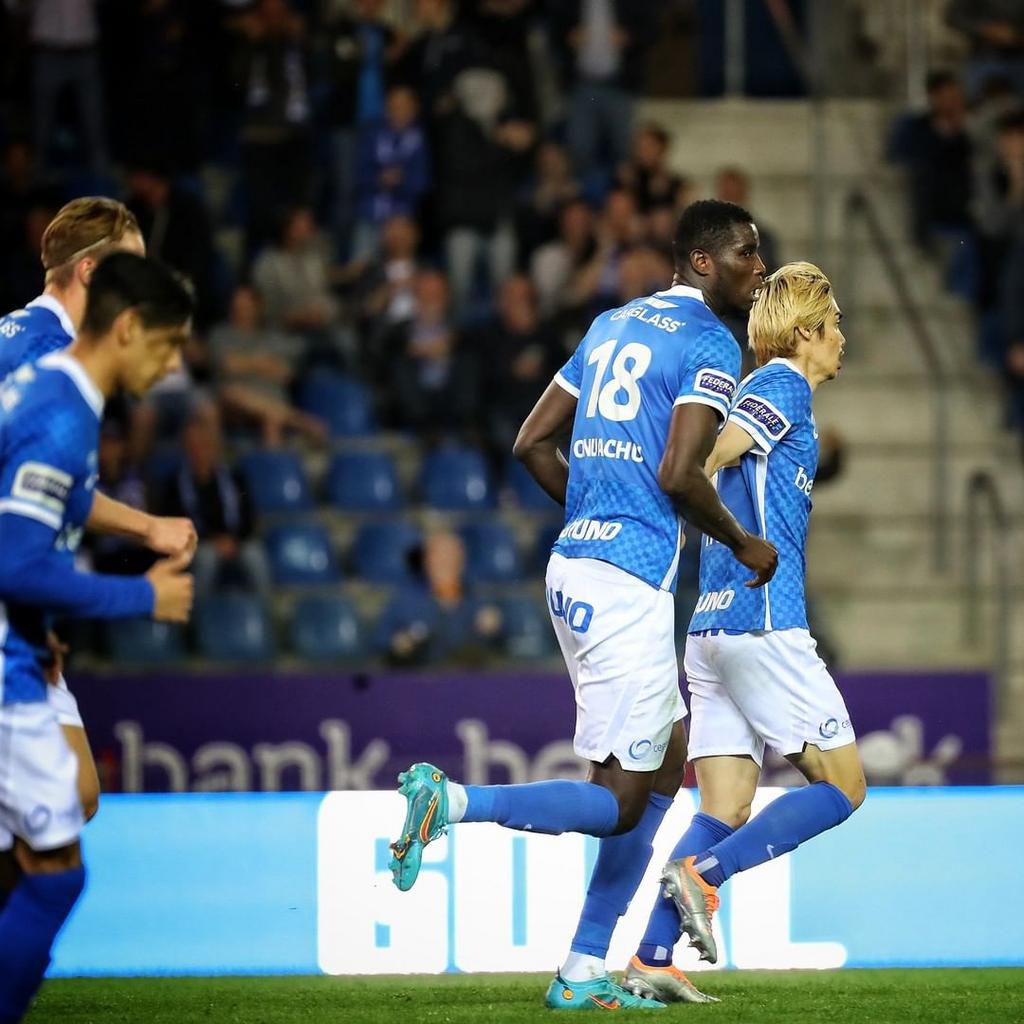 Watch Super Eagles striker Paul Onuachu score for Genk against Charleroi