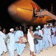 Nigerian pilgrims about to board a plane