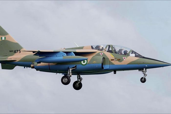 NAF's Alpha Jet (475) aircraft before it went missing and presumably crashed in March [NAF]