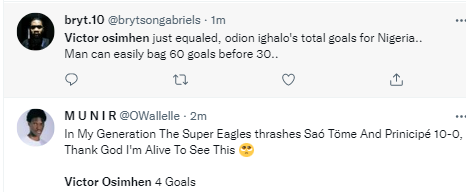 Reactions as Super Eagles beat down the Principalities of São Tomé 10-0 in AFCON qualifier