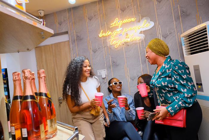 Cocktails, premium drinks, vibes and happy faces at the grand opening of the ultra premium liquor store, liquor emporium