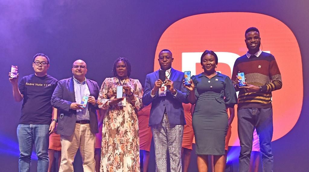 From the left: Leo Liu, (Xiaomi West Africa Director), Ahmed Magdy, (Senior Managing Director, Best Service Raya Distribution Nigeria Limited), Temitope Akinniyi, (Country Manager, Yafeng Technology Company) Fred Nnadike, (CEO, Finet Communications), T...