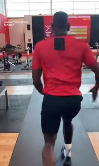 Paul Pogba shows off moves recovering from Calf Injury
