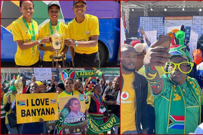 A cross section of South Africans who came out to welcome home their heroes.