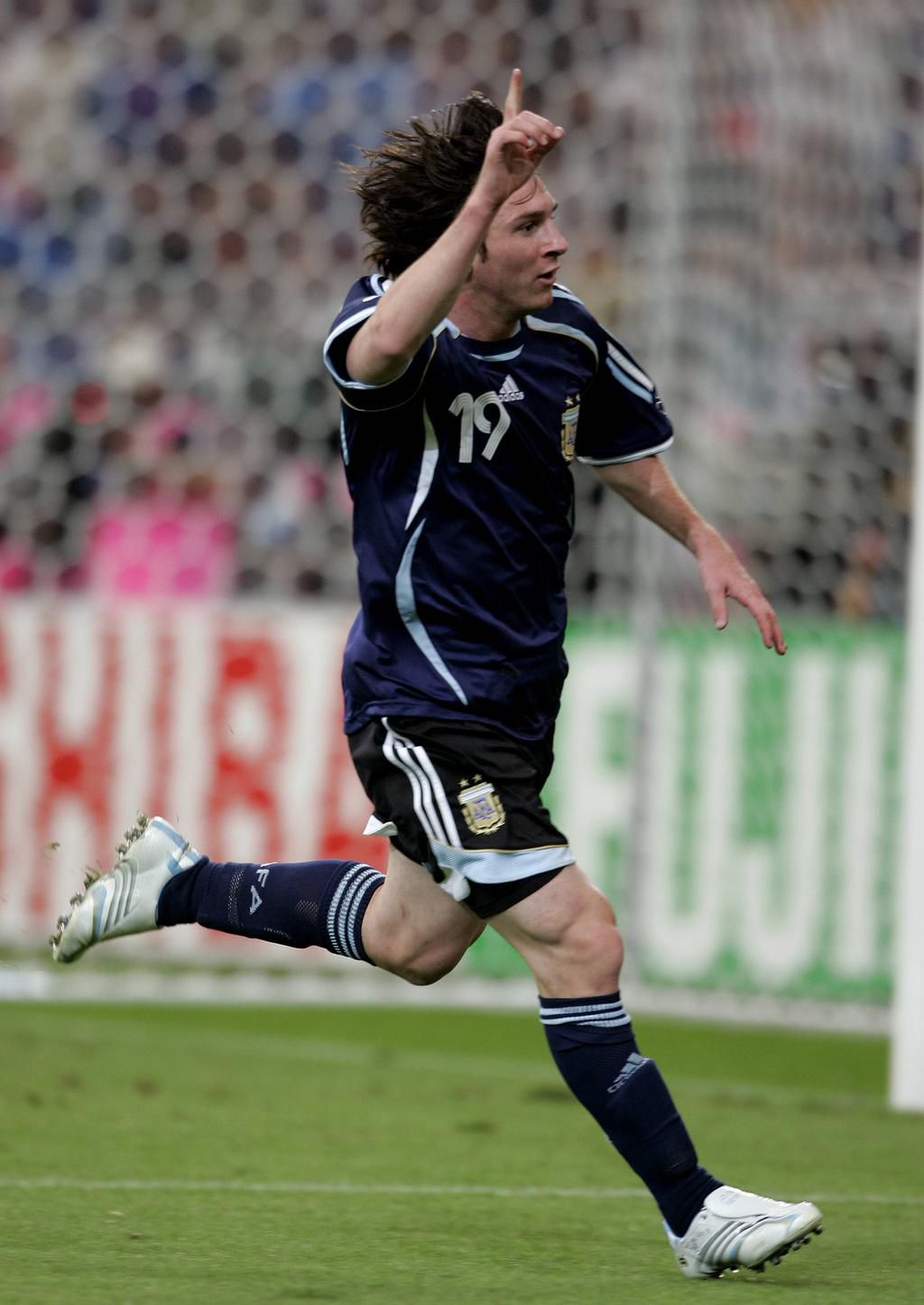 Messi celebrating his goal at the 2006 World Cup (Laci Perenyi)