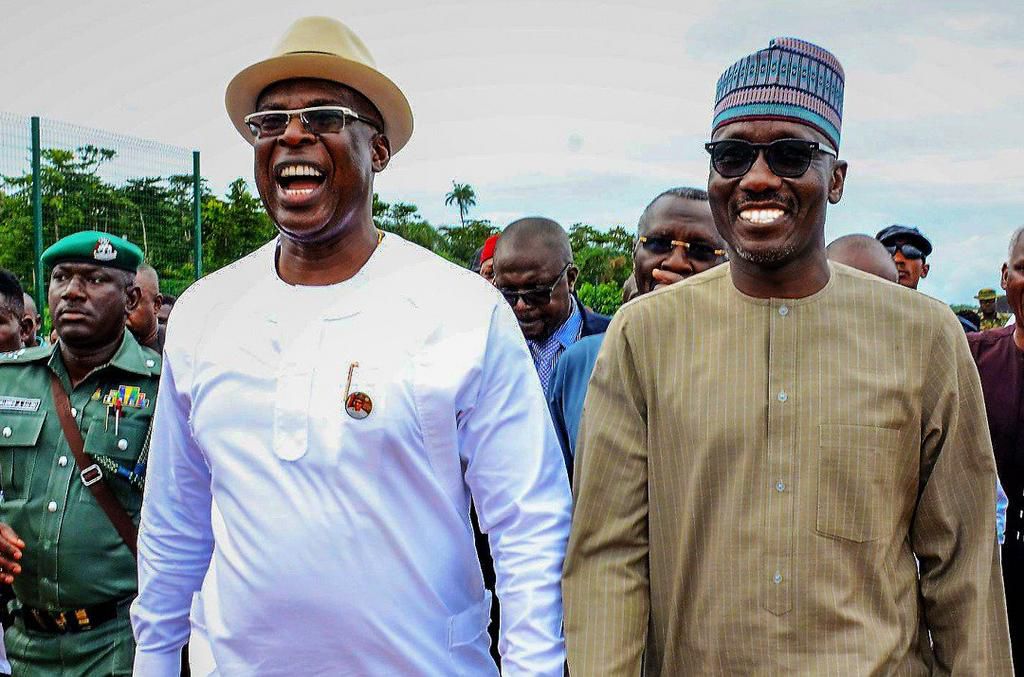 The Minister of State for Petroleum Resources, Chief Timipre Sylva and the GMD of NNPC, Mallam Mele Kolo Kyari on Peace Mission to Niger Delta.... Commission Development Projects in Kula Kingdom, Rivers state. [Twitter/@NNPCgroup]